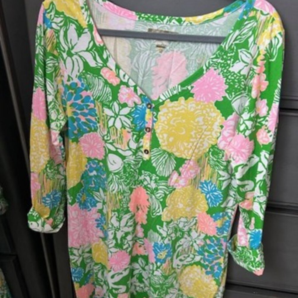 Lilly Pulitzer Hibiscus Stroll- Palmetto Dress UEC XL - Picture 2 of 6